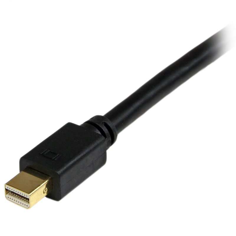 StarTech MDP2DVIMM10B 10ft (3m) Passive mDP 1.2 to DVI-D Single Link Cable